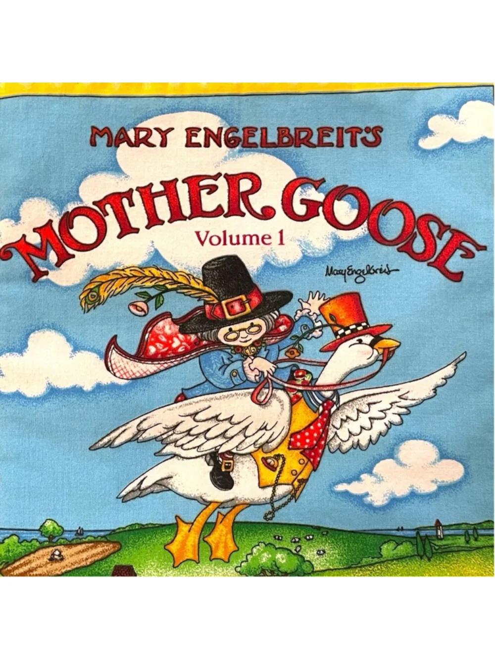 Mary Engelbreit Mother Goose Volume 1 Soft Fabric Cloth Book Baby Toddler